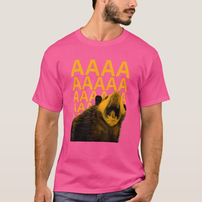 Camiseta Gritando a Possum Aaaa Cute Gracioso Meme de Oposs (Anverso)