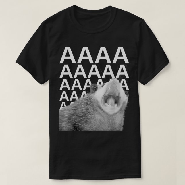 Camiseta Gritando a Possum Aaaa Cute Gracioso Meme de Oposs (Diseño del anverso)
