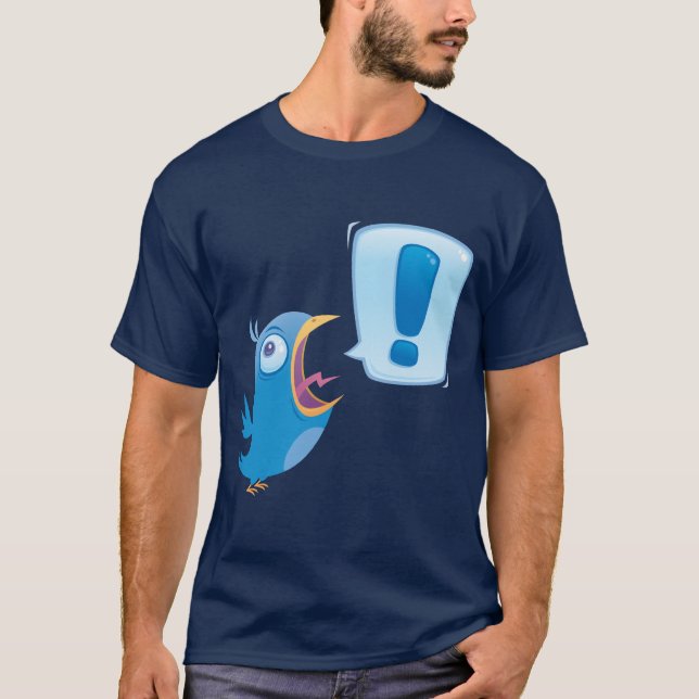 Camiseta Gritando pájaro azul (Anverso)