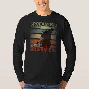 Camiseta Gritar Gran Lucky Lizard Con Sombra De Dinosaurio