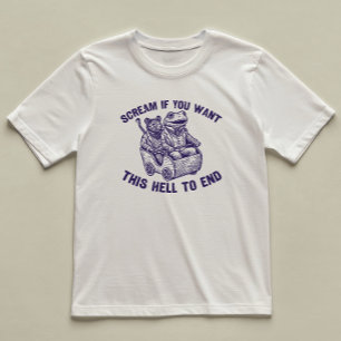 Camiseta Gritar Si Quieres Rata De Rana Graciosa Ilustrada