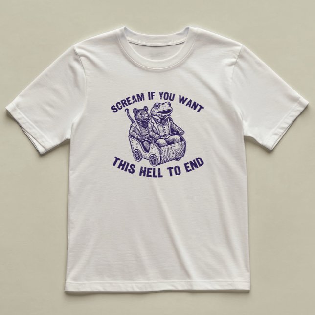 Camiseta Gritar Si Quieres Rata De Rana Graciosa Ilustrada (Subido por el creador)