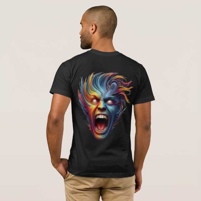 Camiseta Grito arcoiris: Liberación psicológica emocional (Reverso completo)