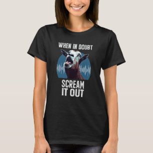 Camiseta Grito de cabra gritando lo que dice Meme Face Goat