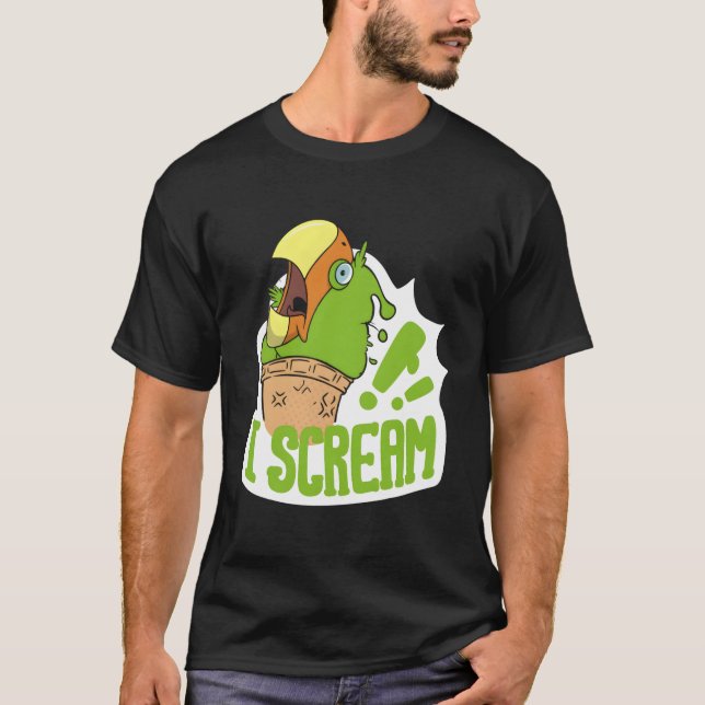 Camiseta Grito De Loro De Helado Gritando Por Cockatiels (Anverso)