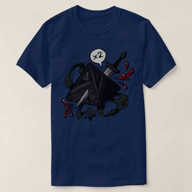 Camiseta Grito de los dados de DampD (Diseño del anverso)