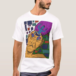 Camiseta Grito del hombre azul - blanco