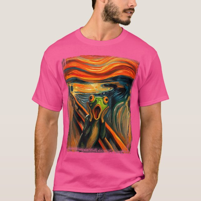 Camiseta Grito expresionista por rana artística de los aman (Anverso)