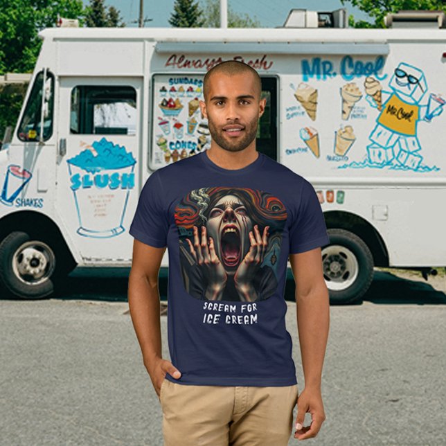 Camiseta Grito por helado de hombres inquietantemente graci (Scream For Ice Cream Tormented & Haunting Men's T-Shirt)
