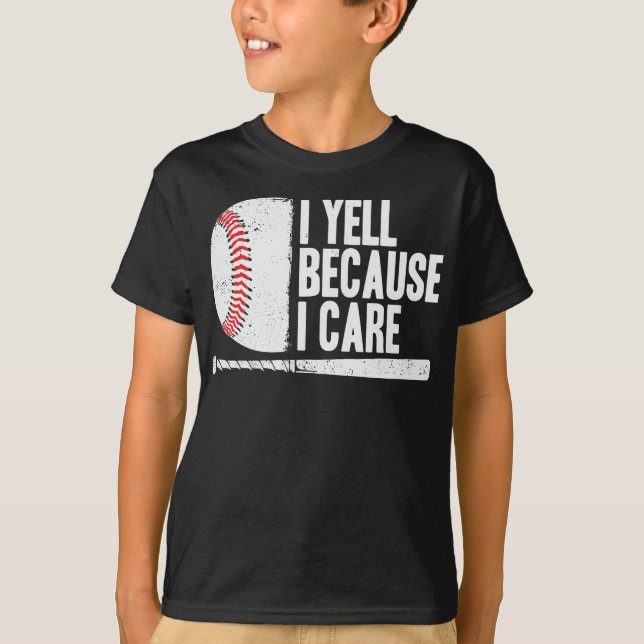 Camiseta Grito porque me importa el béisbol divertido (Anverso)