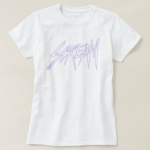 Camiseta Grito Silencioso Letra de Halloween Gritando