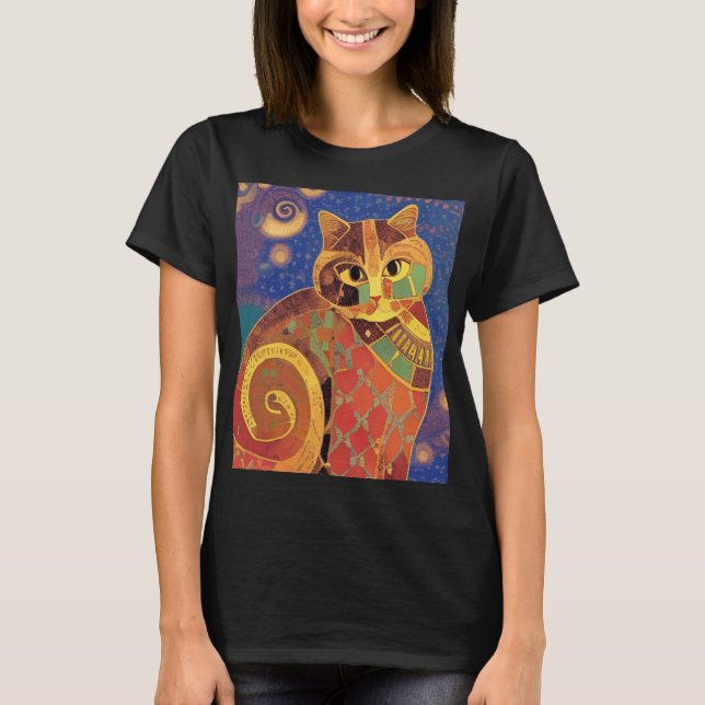 Camiseta Gritos de gatito de mosaico marroquí (Anverso)