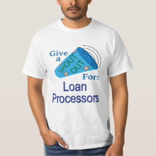 Camiseta Gritos para los procesadores de préstamos