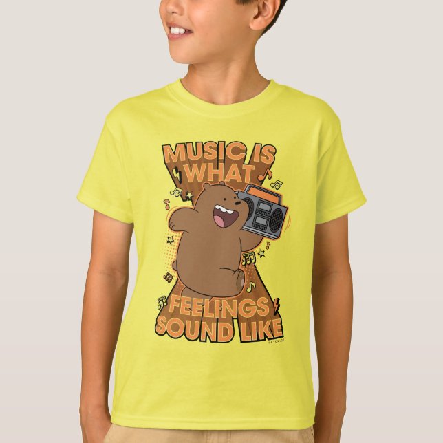 Camiseta Grizz - La música es como se siente (Anverso)