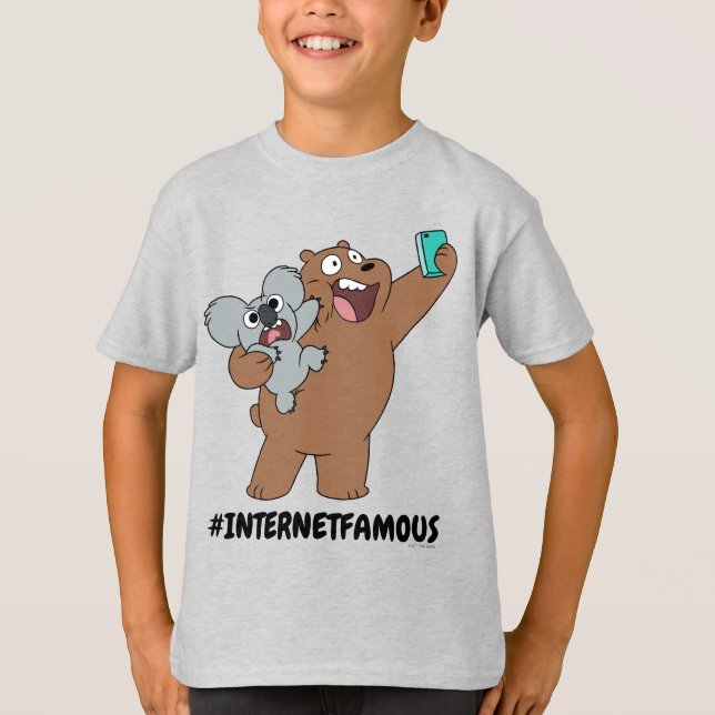 Camiseta Grizz y Nom Nom - #InternetFamous (Anverso)