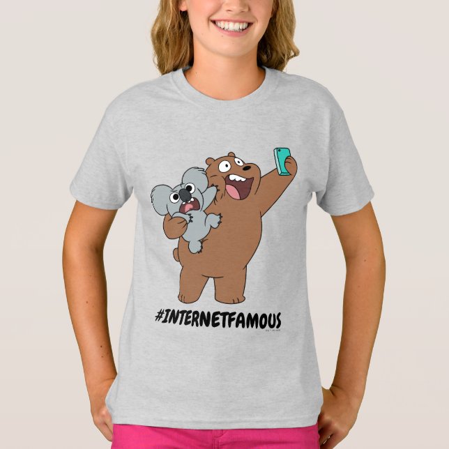 Camiseta Grizz y Nom Nom - #InternetFamous (Anverso)
