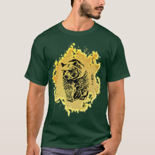 Camiseta Grizzlies Bear Grizzlies Motif Predator Bears Fore