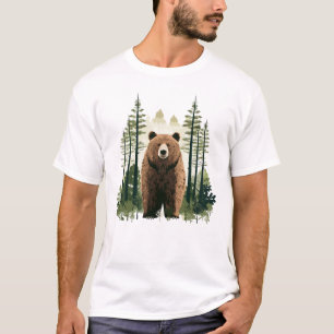 Camiseta Grizzly Bear Animal Beauty Nature Willife Art