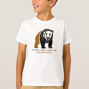 Camiseta GRIZZLY BEAR - Animales en peligro de extinción