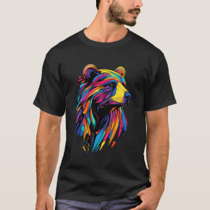 Camiseta Grizzly Bear Avers Color Design Pop Art Grizzly B
