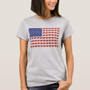 Camiseta Grizzly Bear Bandera de Estados Unidos