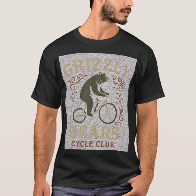 Camiseta Grizzly Bear Cycling — “Grizzly Gears Cycle Club (Anverso)