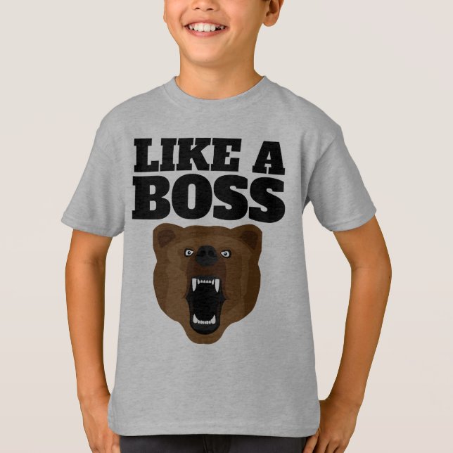 CAMISETA GRIZZLY BEAR FUNNY BOSS NIÑOS T-SHIRS (Anverso)