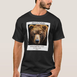 Camiseta Grizzly Bear, Grizzly Bear Tee, Estado de Washingt