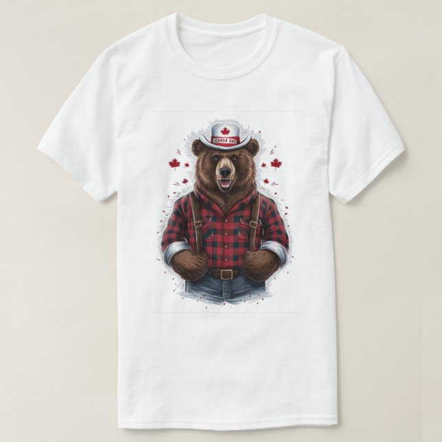 Camiseta Grizzly Bear Lumberjack (Diseño del anverso)