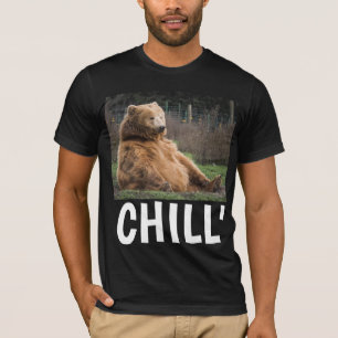 CAMISETA GRIZZLY BEAR MENS FUNNY 'CHILL' T-SHIRTS
