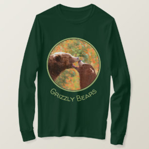 Camiseta Grizzly Bear Mom and Cub Painting - Wildlife Art