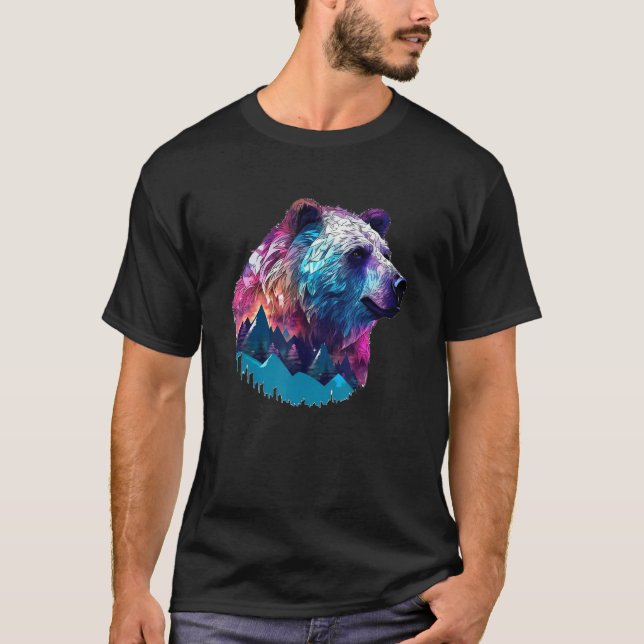 Camiseta Grizzly Bear Outdoor Nature Alaska Hunting Hiking  (Anverso)