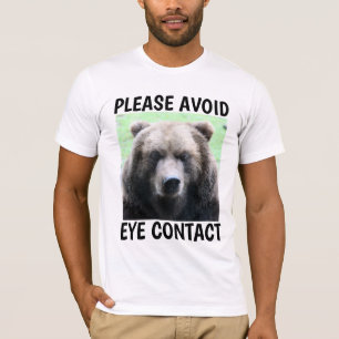 CAMISETA GRIZZLY BEAR POR FAVOR EVITAR CONTACTO CON LA DIVE