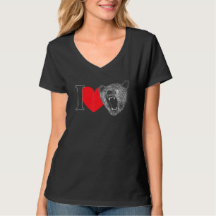Camiseta Grizzly Bear Tee Para Mujeres Hombres Mamá Papá He