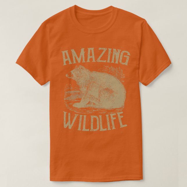 Camiseta Grizzly Bear Wildlife (Diseño del anverso)