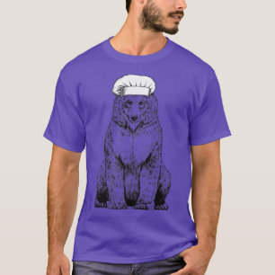 Camiseta Grizzly Bear Woodland Animal Chef Funny Cooking Co
