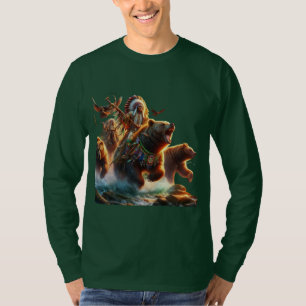 Camiseta GrizzlyChief Riding Grizzly Bear