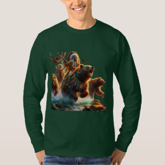 Camiseta GrizzlyChief Riding Grizzly Bear
