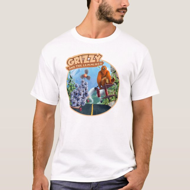 Camiseta grizzy y lemmings (Anverso)