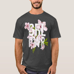 Camiseta Grl pwr lindo Gráfico motivacional con flores para