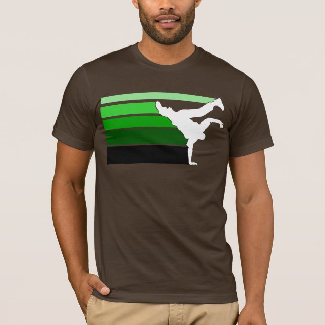 Camiseta Grn de la pendiente de BBOY blanco (Anverso)
