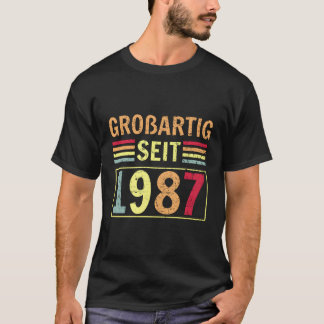Camiseta GroãîSeit 1987 Saludo cumpleaños B-Day