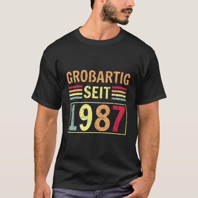 Camiseta GroãîSeit 1987 Saludo cumpleaños B-Day (Anverso)