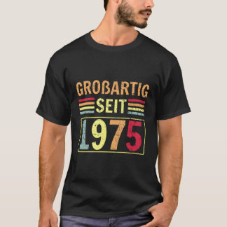 Camiseta GroãŪg Seit 1975 Saludo a los nacimientos B-Day
