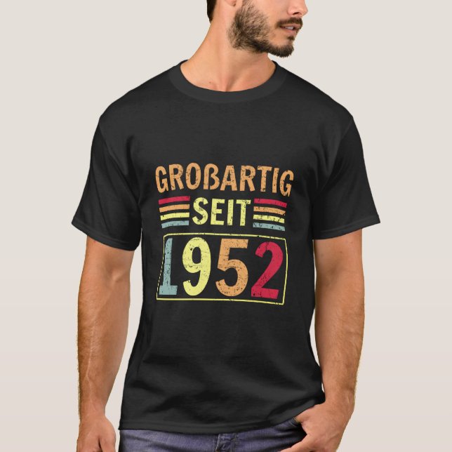 Camiseta Groãÿig Seit 1952 Greeting Birth B-Day (Anverso)