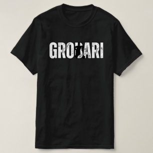 Camiseta Grobari Grobar Sa Lopatom Crno Beli Partizan