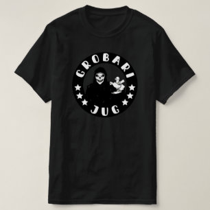 Camiseta Grobari Jug Crno Beli Kosac Smrti