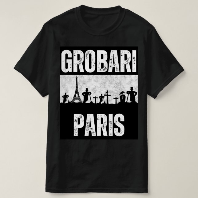 Camiseta Grobari Paris Torre Eiffel y Cementerio  (Diseño del anverso)