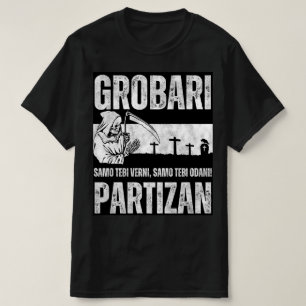 Camiseta Grobari Partizan Crno Beli