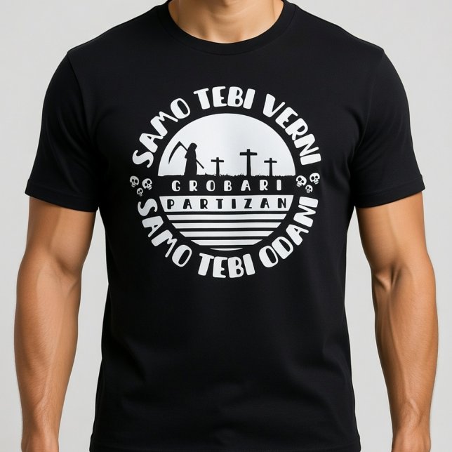 Camiseta Grobari Partizan Negro Blanco  (Subido por el creador)